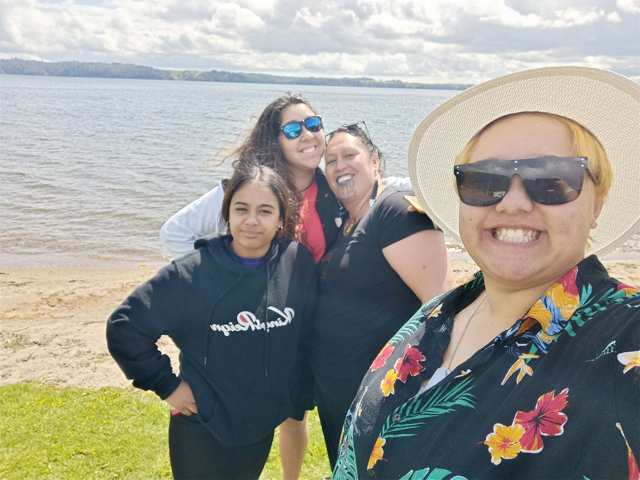 Shaneece Brunning with Kim Eriksen-Downs, Candis Brunning and Purarora Whakatihi on their way to a wānanga