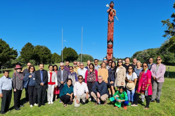 Leaders of migrant communities - and Te Tiriti partners - on the grounds of Waitangi