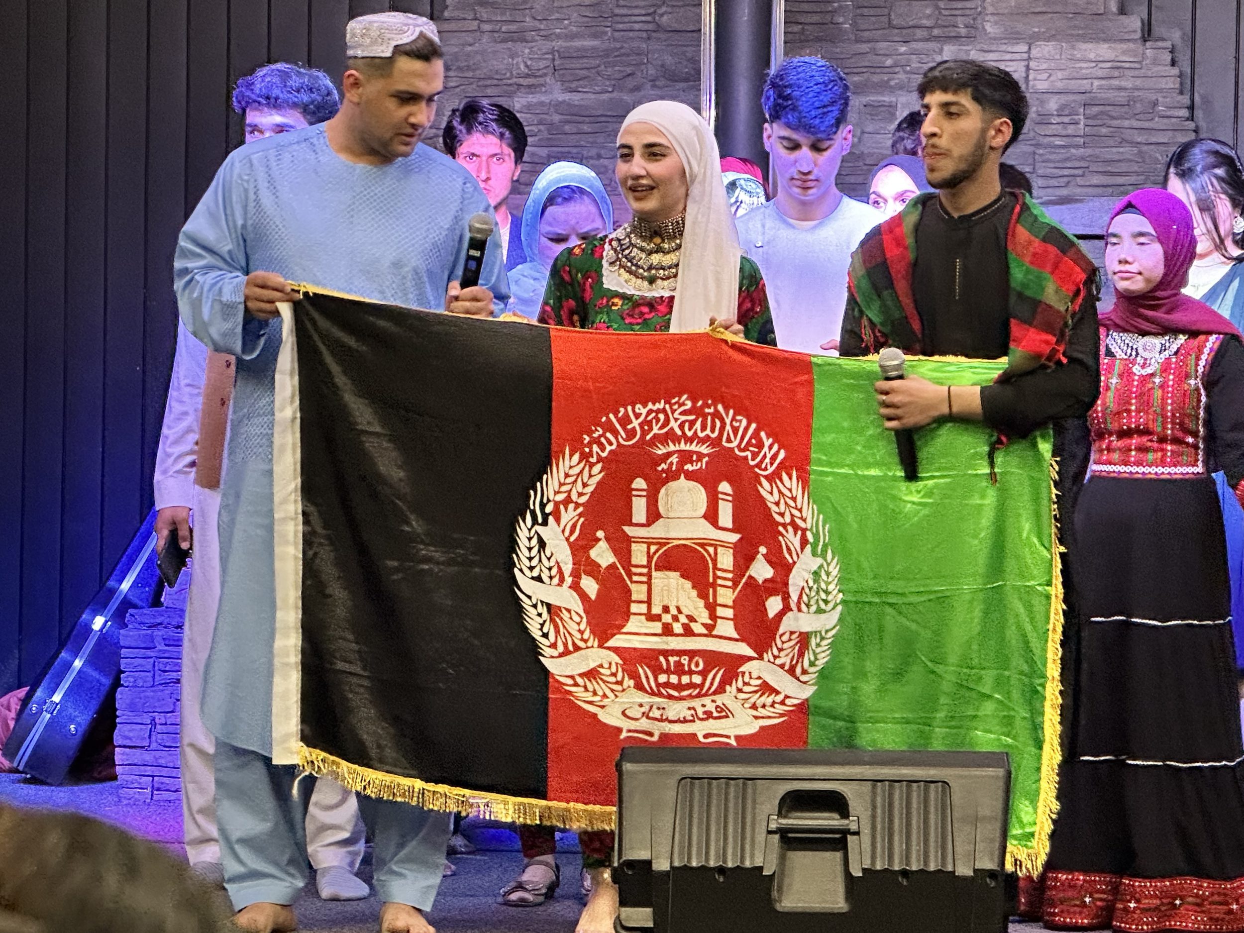 Afghan rangatahi perform during the cultural event