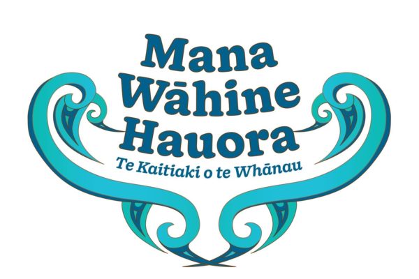 An image of the blue and white. Mana Wāhine Hauora logo. The tag line says, "Te Kaitiaki o te Whānau"