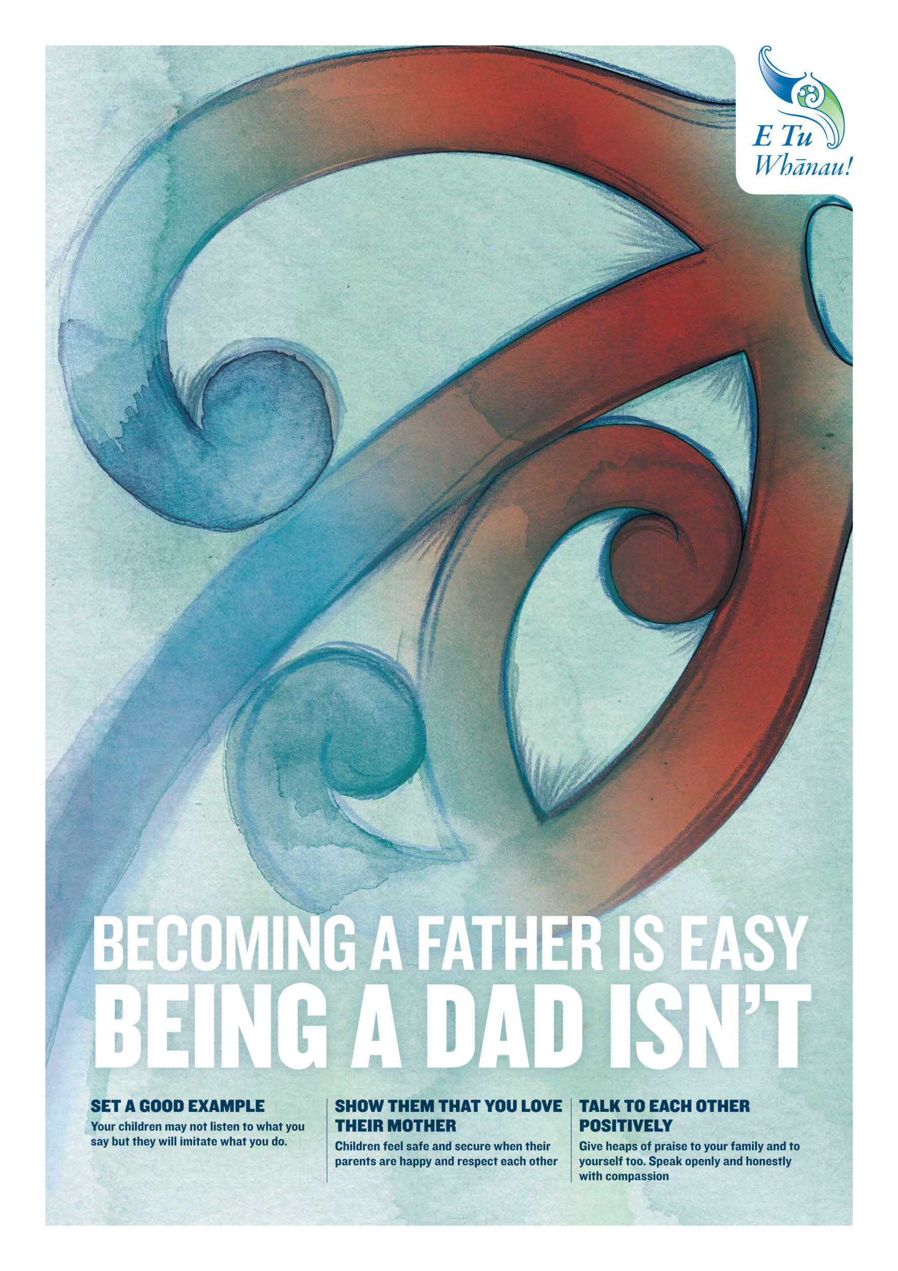 This is an image of the key message poster "Becoming a father is easy being a dad isn't" which is a download resource.