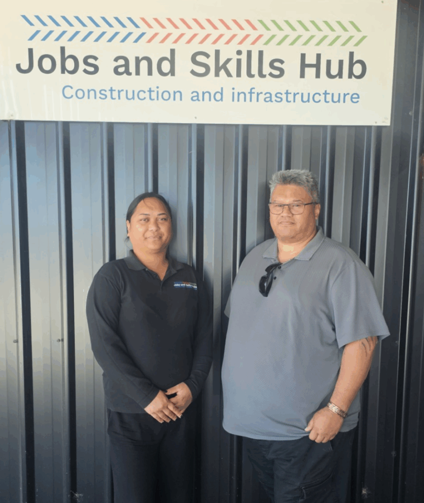 A wahine and tane side by side at Jobs and Skills hub Hawke's Bay